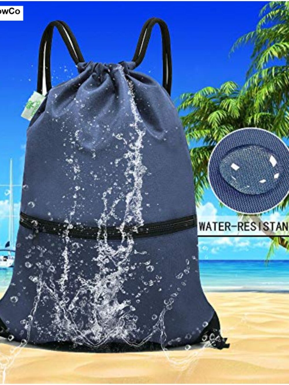 HOLYLUCK Drawstring Backpack Gym Sackpack Polyester - Picture 4 of 5